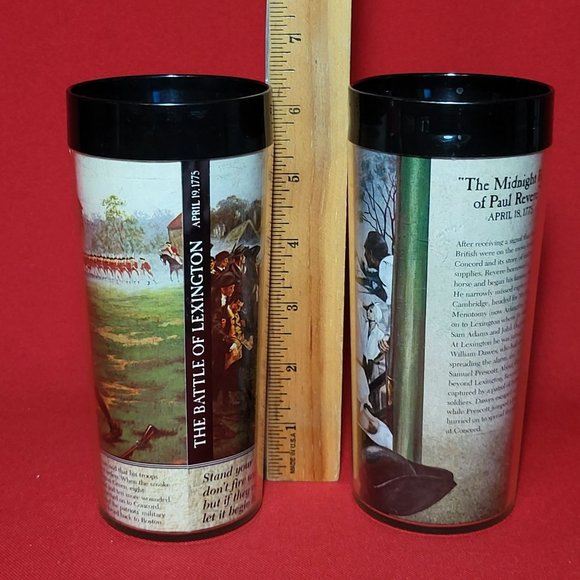 Thermo Serv Cups Historical Revolutionary Wars USA Insulated Tumblers Set of 2 - Picture 5 of 11